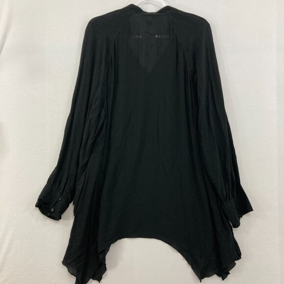 New Spense size XL Black Soft Stretch Soft Flowy Relaxed Lagenlook Tunic - Picture 9 of 11